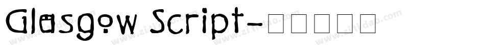 Glasgow Script字体转换